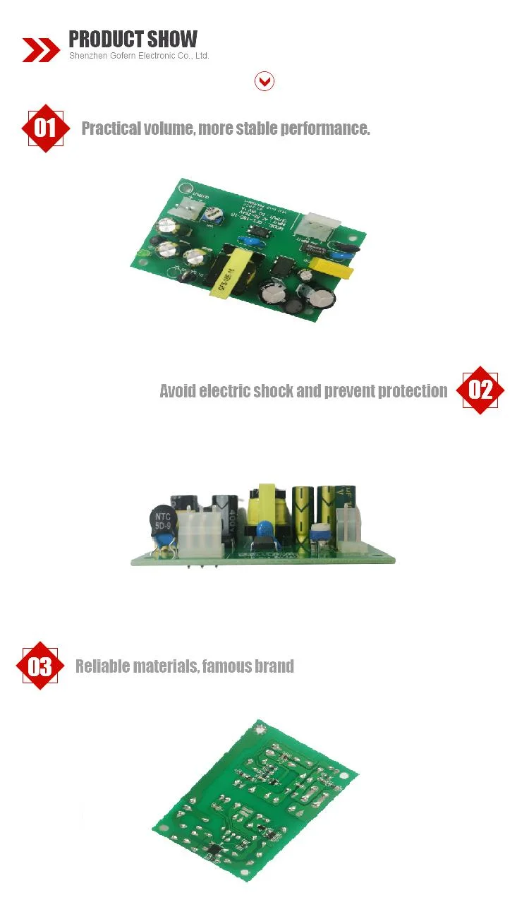 Customized SMPS PCBA 12V AC 100-240V Transformer to DC 1.5A Power Board Repair Adapter 18W Open Frame Power Supply 12V